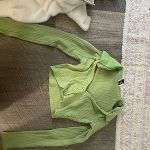 Green crop top